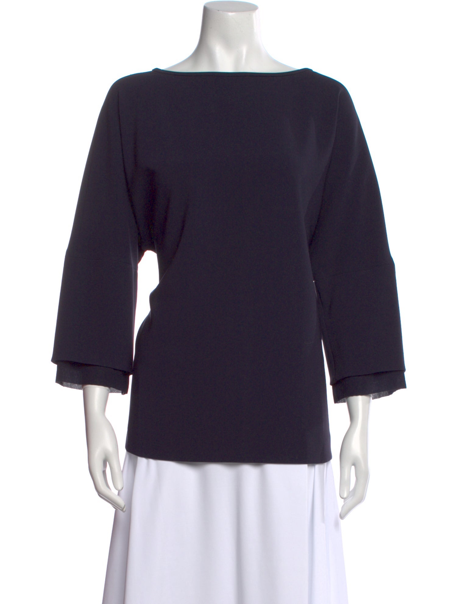 Max Mara Bateau Neckline Three-Quarter Sleeve Top