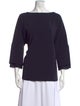 Max Mara Bateau Neckline Three-Quarter Sleeve Top