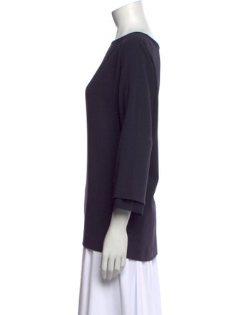 Max Mara Bateau Neckline Three-Quarter Sleeve Top