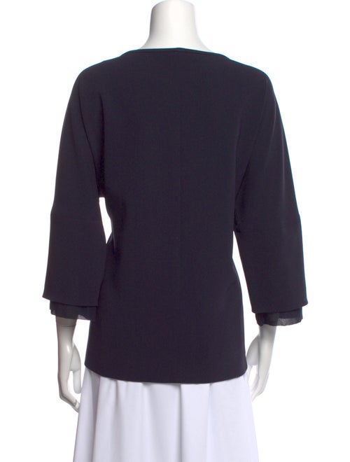 Max Mara Bateau Neckline Three-Quarter Sleeve Top