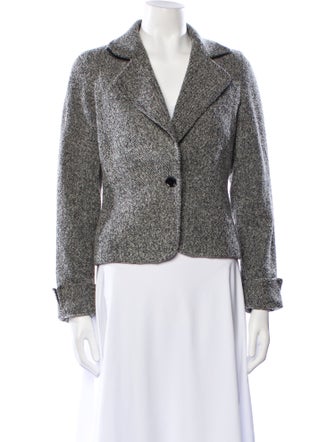 Max Mara Virgin Wool Tweed Pattern Blazer