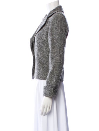 Max Mara Virgin Wool Tweed Pattern Blazer