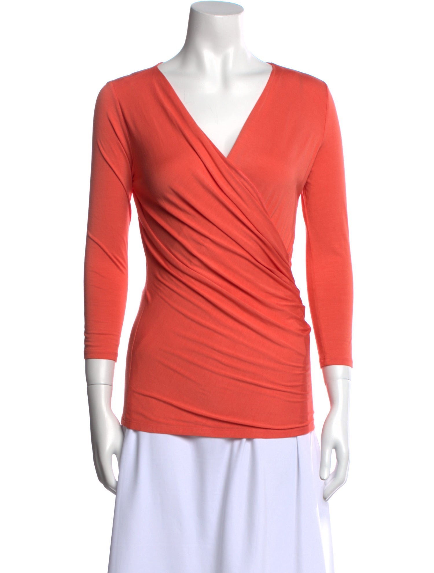 Max Mara V-Neck Three-Quarter Sleeve Top