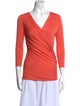 Max Mara V-Neck Three-Quarter Sleeve Top