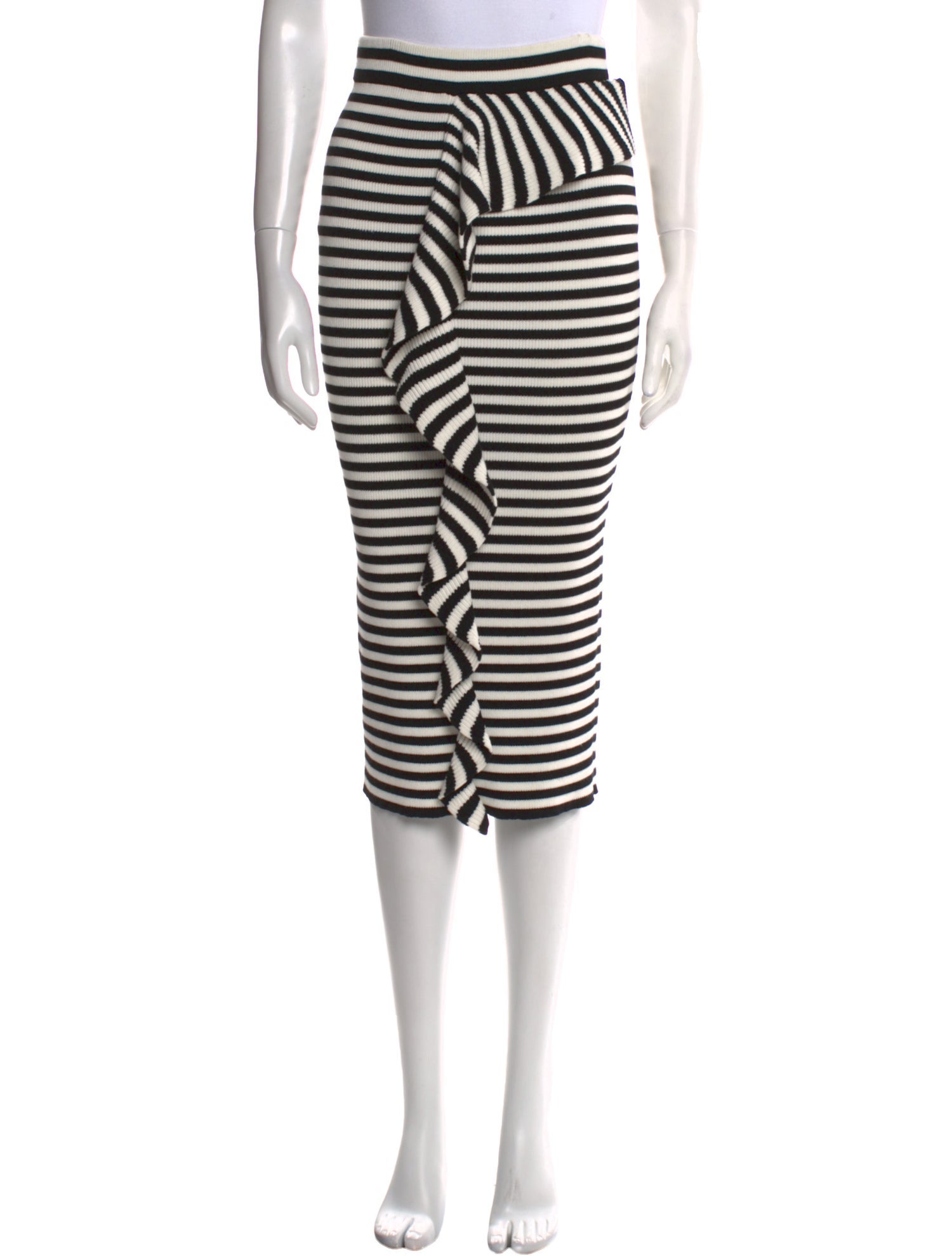 Max Mara Striped Midi Length Skirt