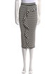 Max Mara Striped Midi Length Skirt