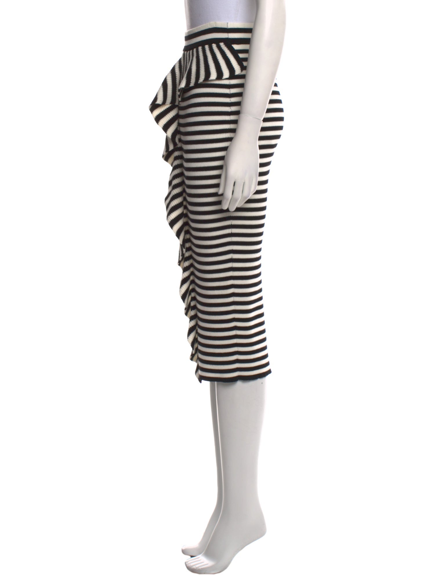 Max Mara Striped Midi Length Skirt