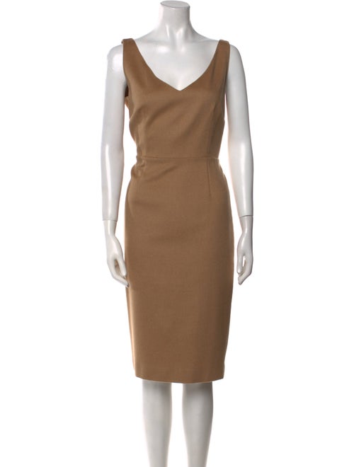 Max Mara Camel Hair Knee-Length Dress