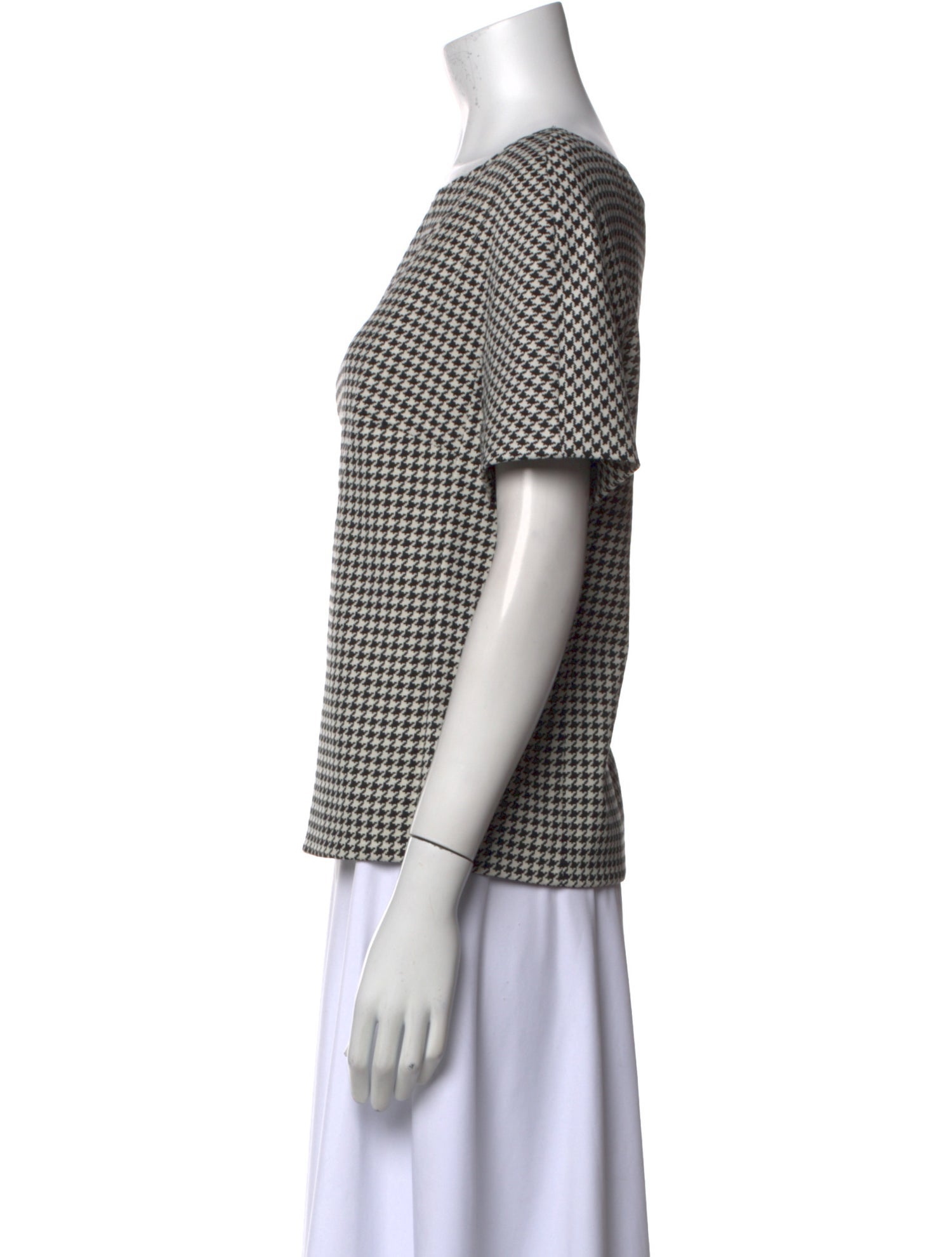 Max Mara Printed Bateau Neckline Top