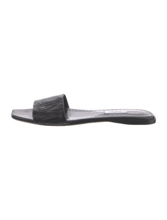 Max Mara Leather Slides