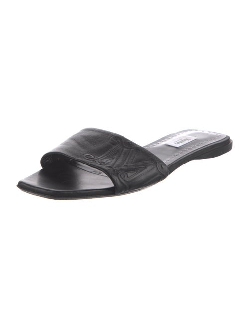 Max Mara Leather Slides