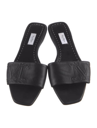 Max Mara Leather Slides