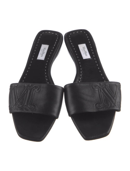 Max Mara Leather Slides
