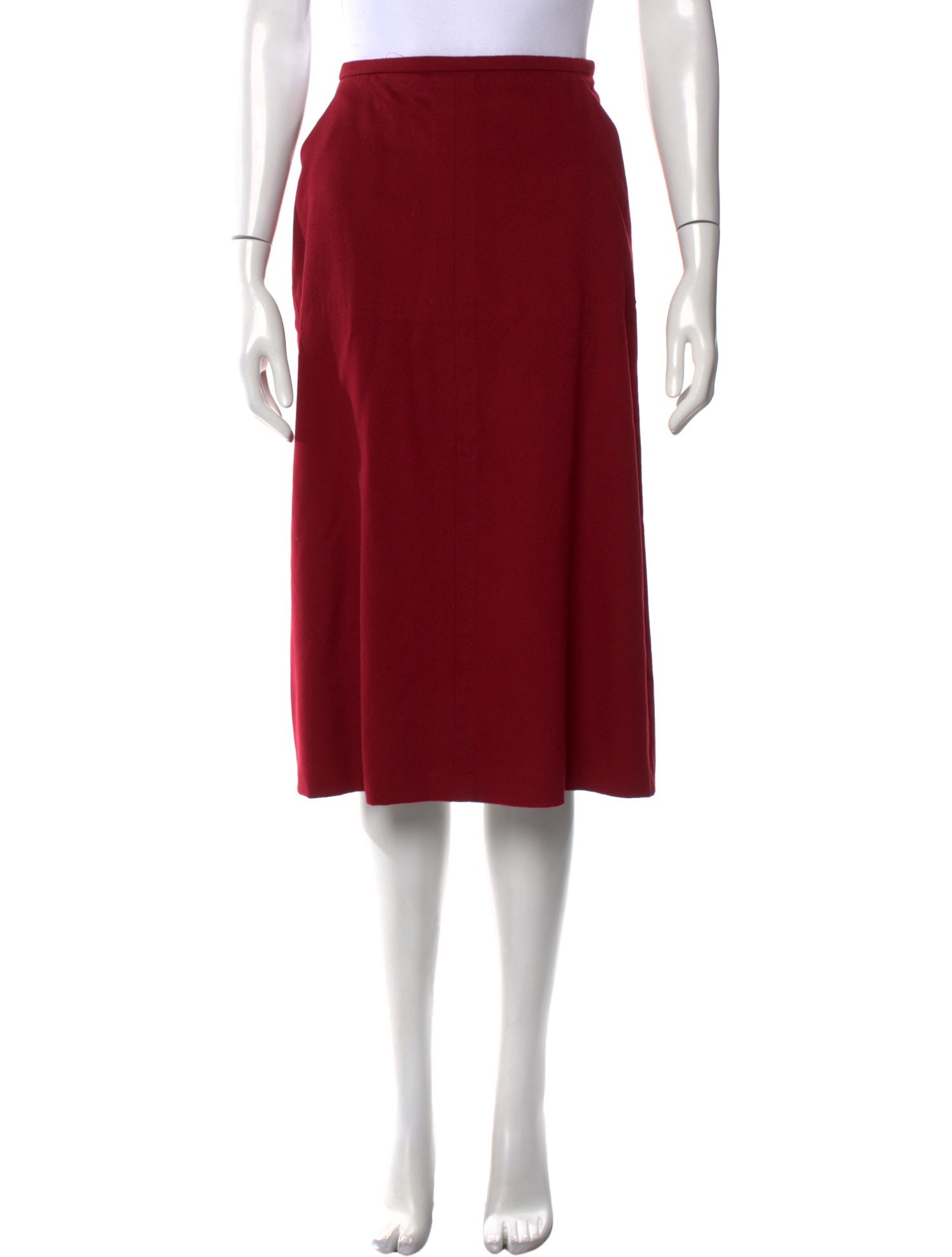 Max Mara Virgin Wool Knee-Length Skirt