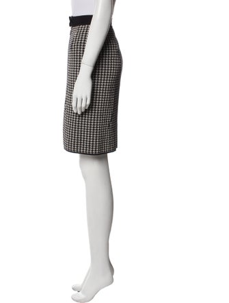 Max Mara Houndstooth Print Knee-Length Skirt