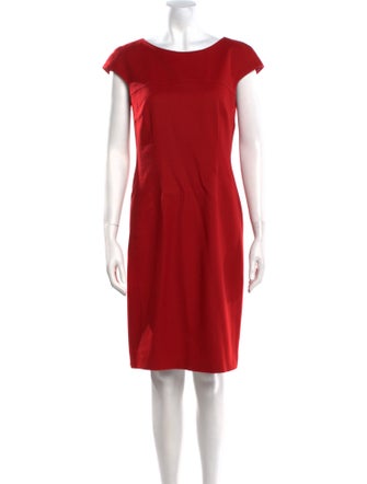 Max Mara Bateau Neckline Knee-Length Dress