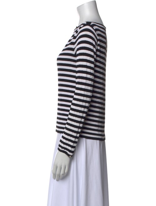 Max Mara Striped Bateau Neckline Top