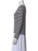 Max Mara Striped Bateau Neckline Top