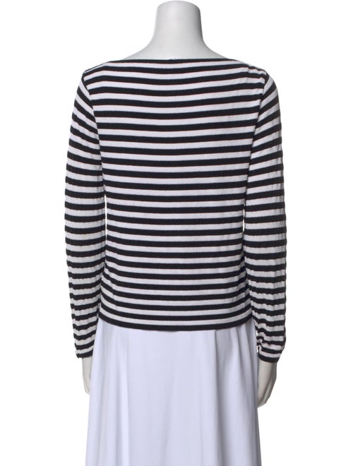 Max Mara Striped Bateau Neckline Top