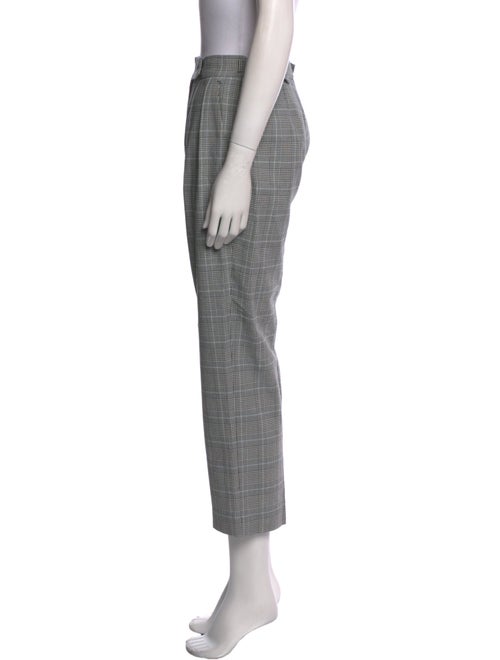 Max Mara Plaid Print Straight Leg Pants