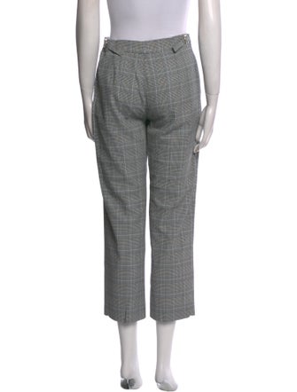 Max Mara Plaid Print Straight Leg Pants