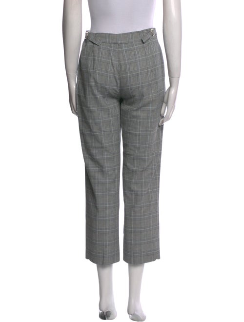 Max Mara Plaid Print Straight Leg Pants