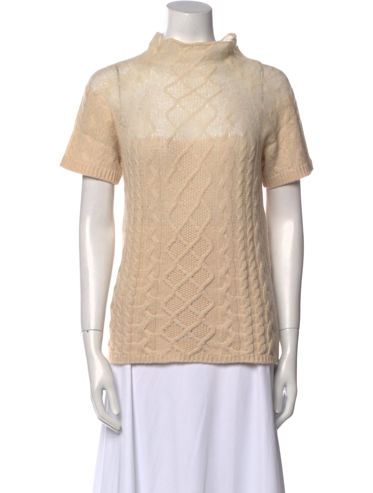 Max Mara Virgin Wool Mock Neck Sweatshirt