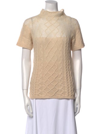 Max Mara Virgin Wool Mock Neck Sweatshirt