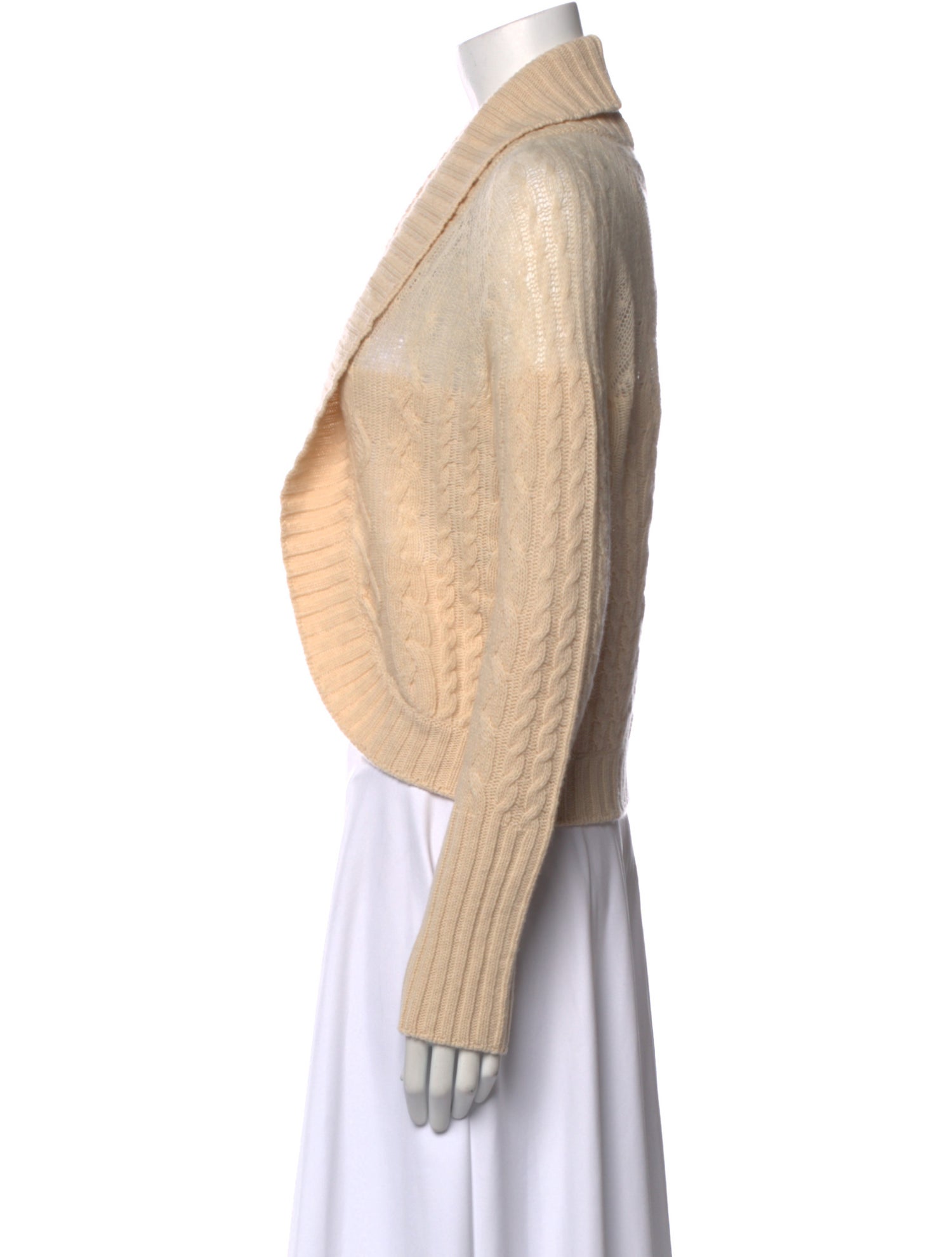 Max Mara Virgin Wool Open Front Sweater