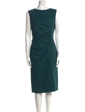 Max Mara Virgin Wool Midi Length Dress