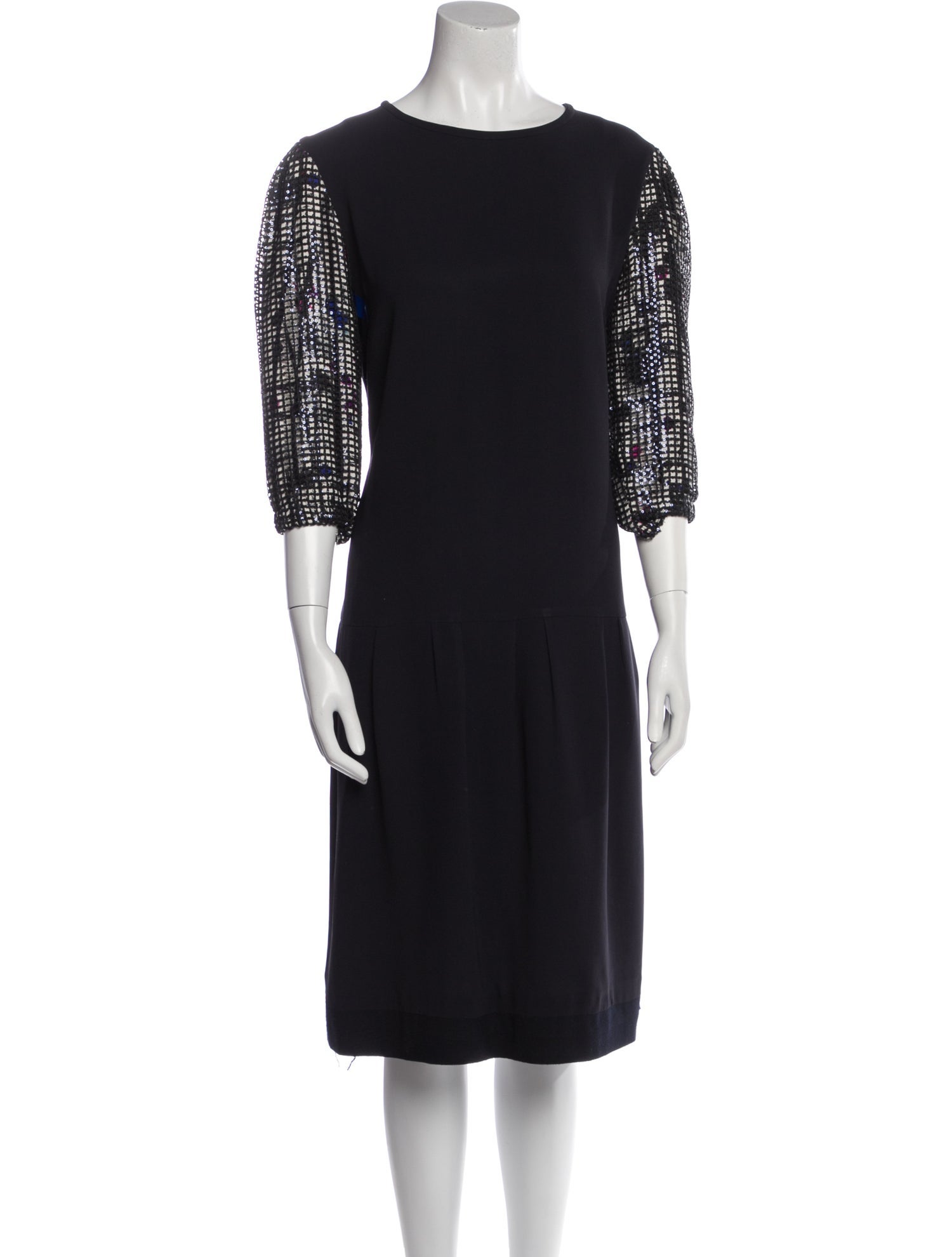 Max Mara Bateau Neckline Midi Length Dress