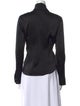 Max Mara Silk Mock Neck Top