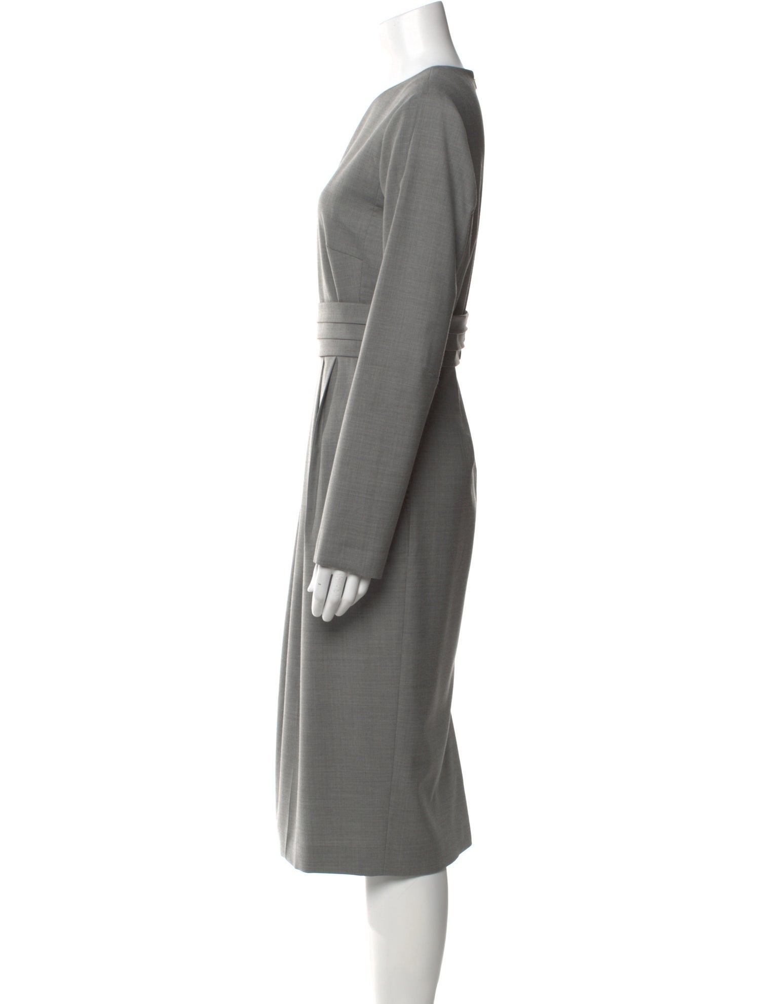Max Mara Virgin Wool Midi Length Dress