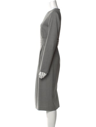 Max Mara Virgin Wool Midi Length Dress
