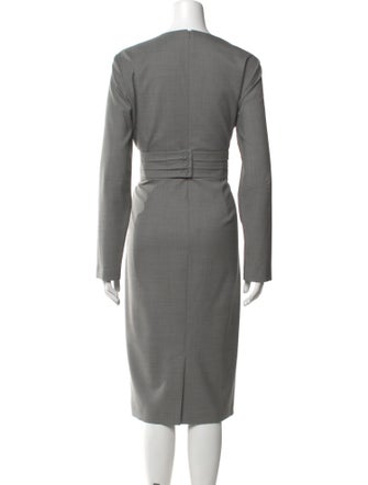 Max Mara Virgin Wool Midi Length Dress