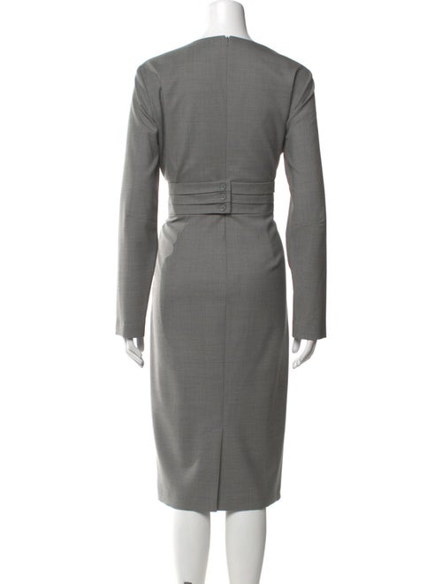 Max Mara Virgin Wool Midi Length Dress