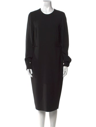 Max Mara Virgin Wool Midi Length Dress