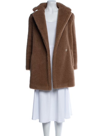 Max Mara Camel Hair Faux Fur Coat