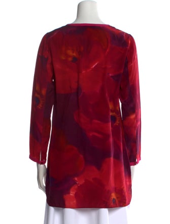 Max Mara Silk Floral Print Tunic