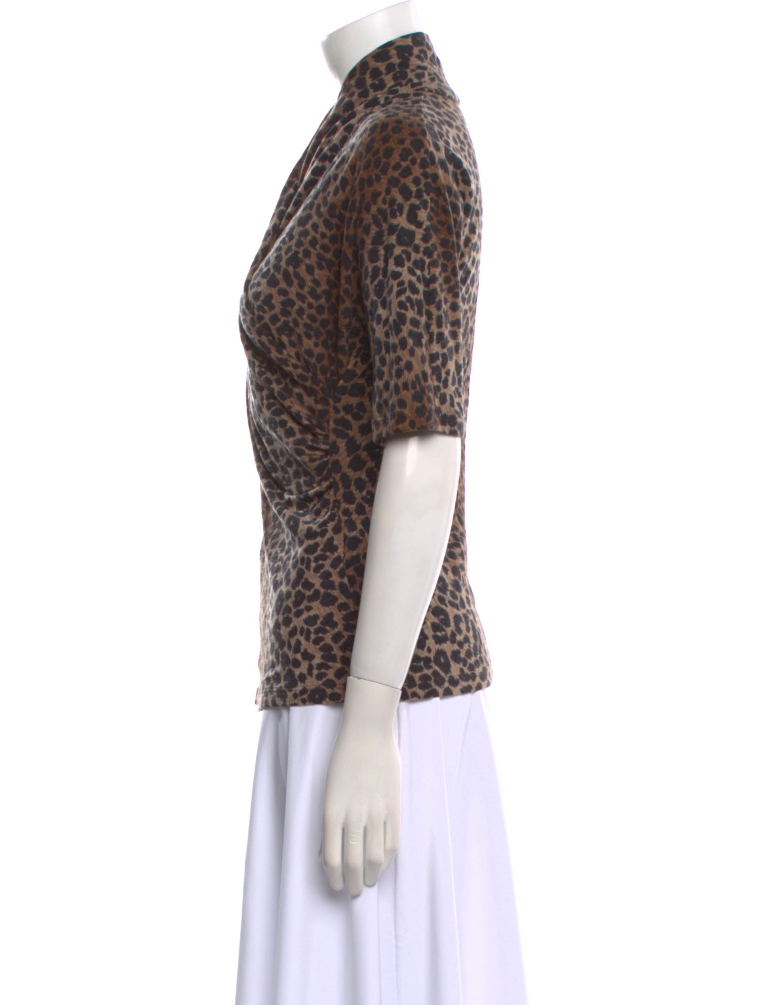 Max Mara Wool Animal Print Top