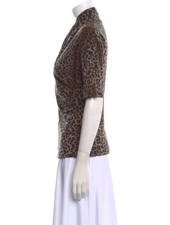 Max Mara Wool Animal Print Top