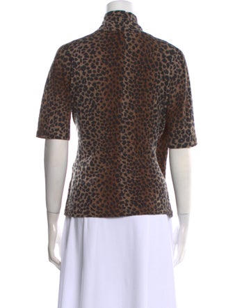 Max Mara Wool Animal Print Top