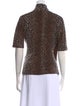 Max Mara Wool Animal Print Top
