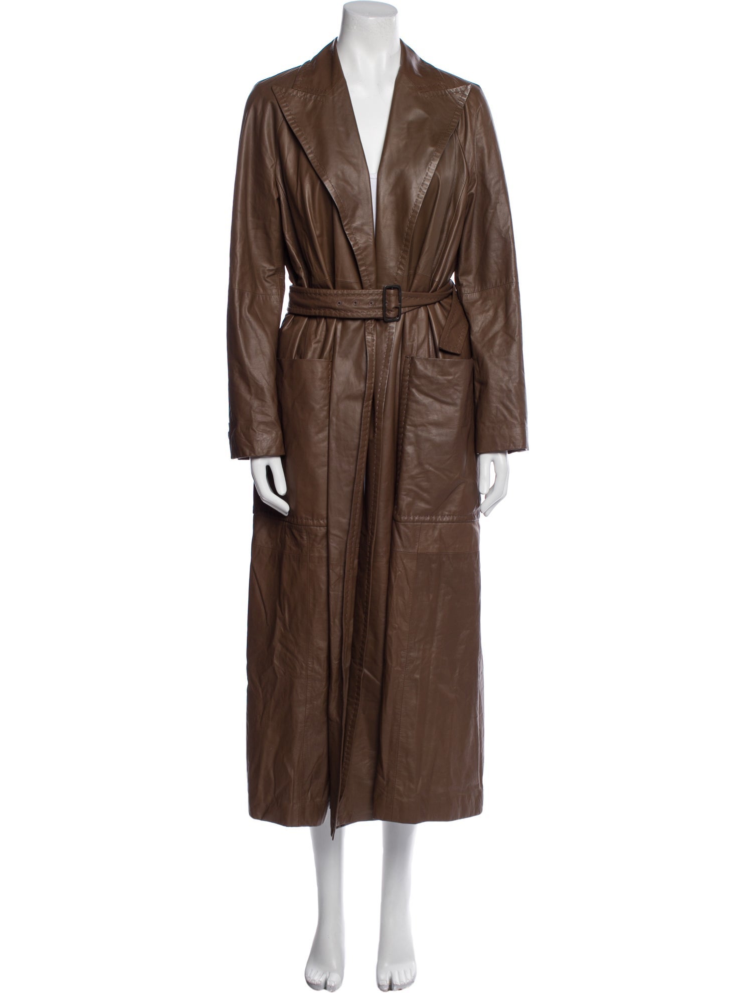 Max Mara Lamb Leather Trench Coat