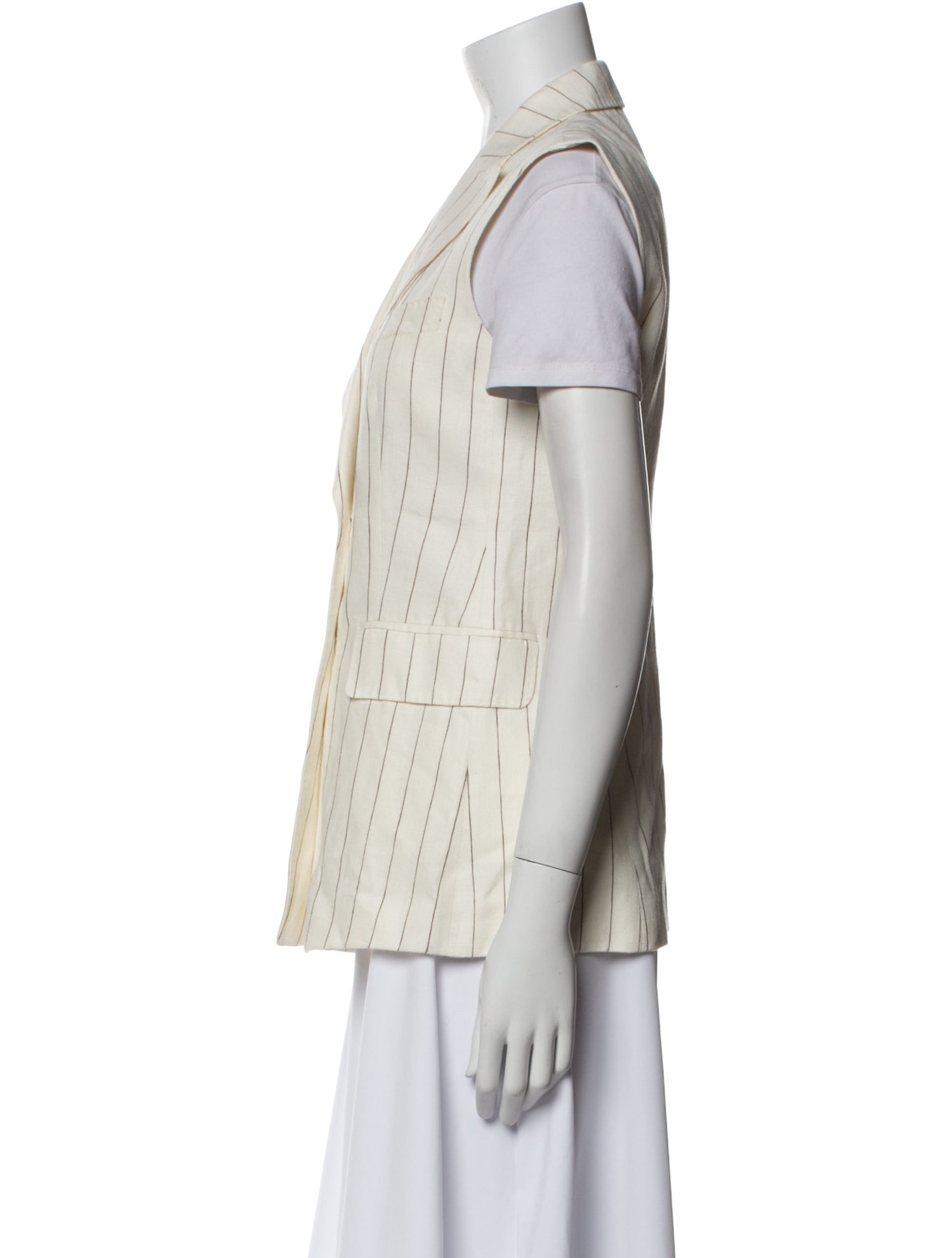 Max Mara Linen Striped Vest