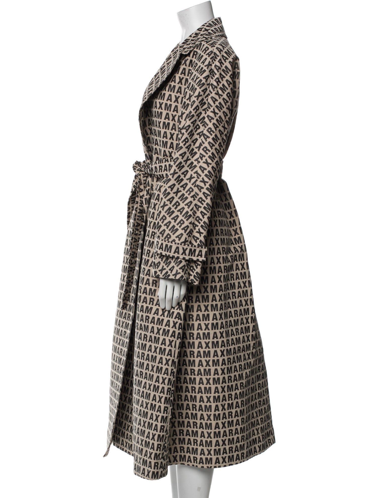 Max Mara Houndstooth Print Trench Coat w/ Tags
