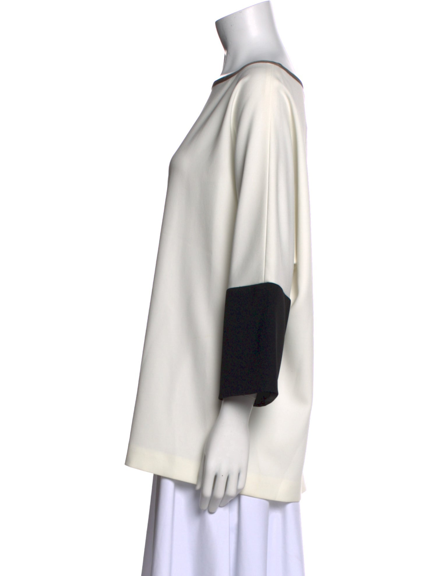 Max Mara Colorblock Pattern Bateau Neckline Sweatshirt w/ Tags