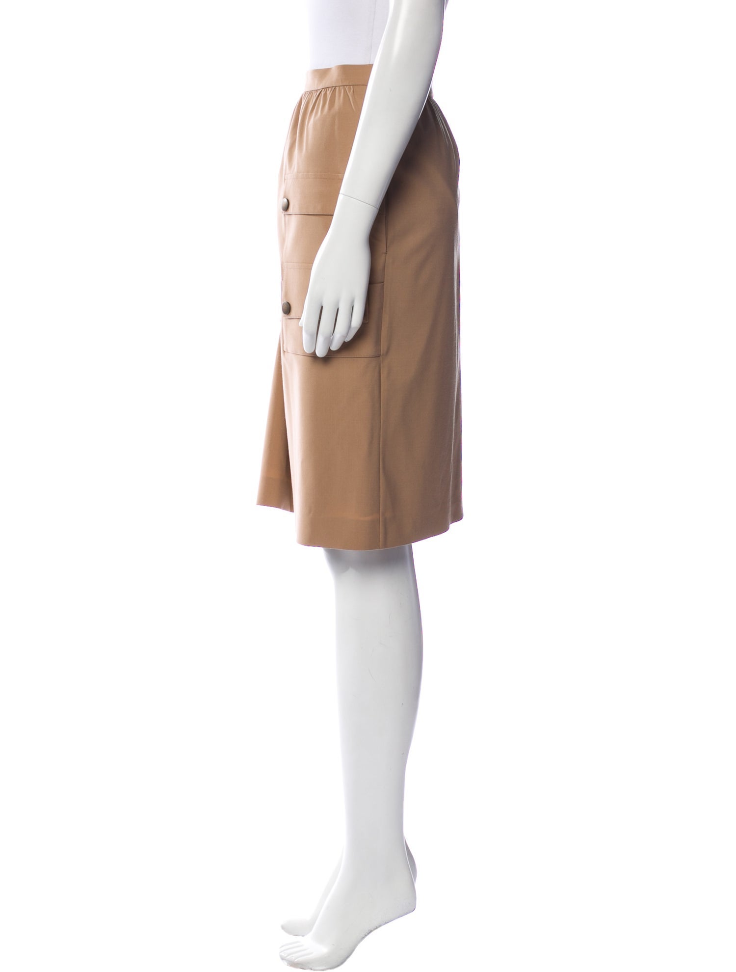 Max Mara Virgin Wool Knee-Length Skirt