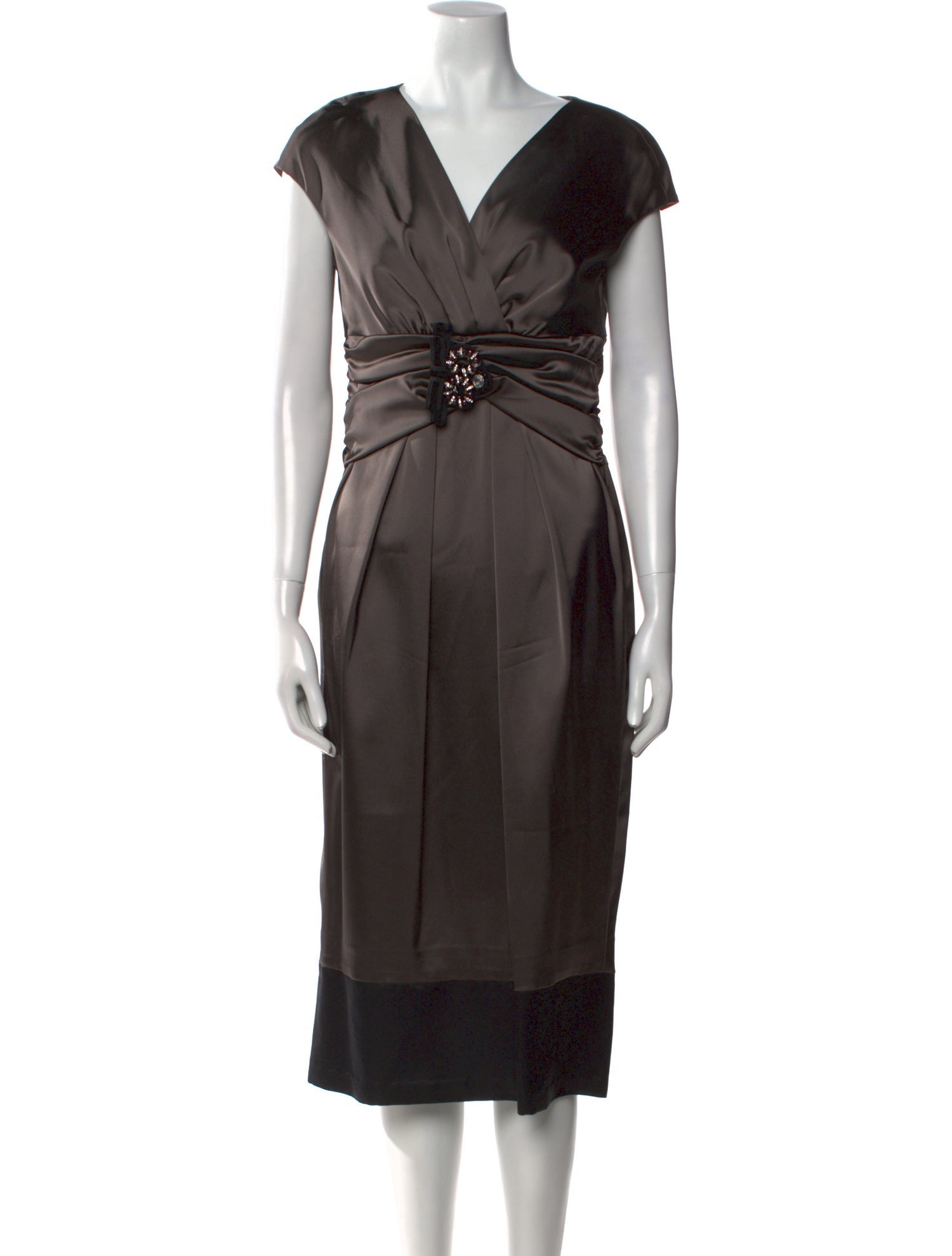 Max Mara V-Neck Midi Length Dress