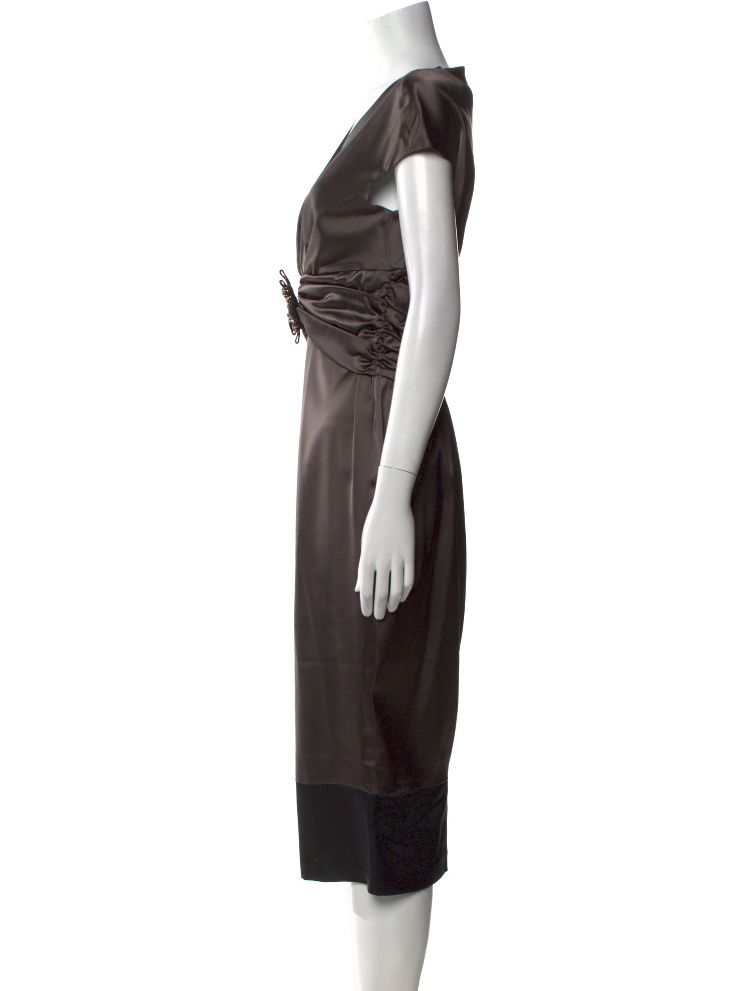 Max Mara V-Neck Midi Length Dress
